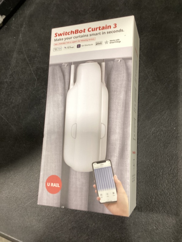 Photo 1 of SwitchBot Automatic Curtain Opener - Bluetooth Remote Control Smart Curtain with App, Upgraded High-Performance Motor, Add SwitchBot Hub to Work with Alexa, Google Home, HomeKit