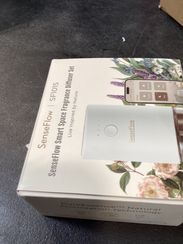 Photo 1 of SenseFlow SF101S Pro Smart Plug in Air Freshener for Home, Waterless Essential Oil Diffuser, Aromatherapy Home Diffuser, 120-Day Natural Aroma Mist – Free 30ml Coastal Blossom (Baby Blue)