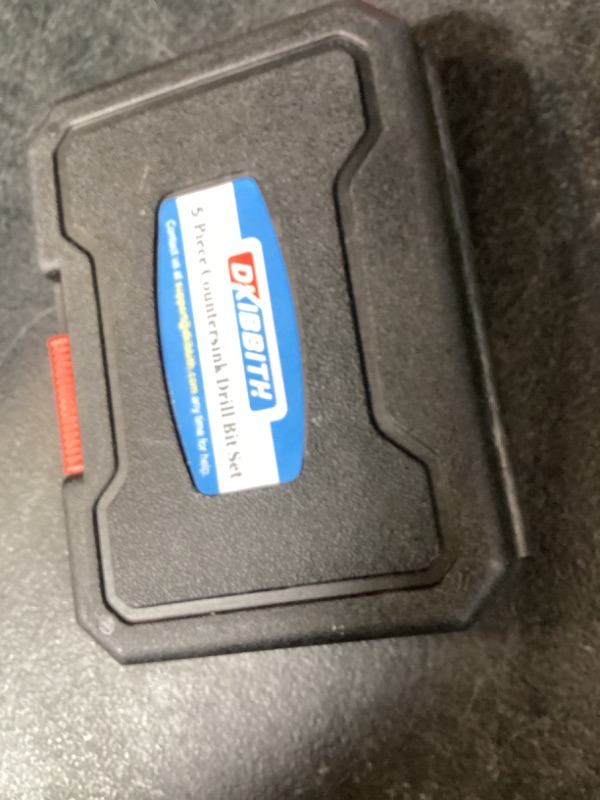 Photo 1 of Countersink Drill Bit Set, 5pc, 1/4" Hex Shank, 82 Degree Countersink Holes for Screws to Sit Flush or Under the Surface of Metal Wood Plastic, Sizes 1/4, 3/8, 1/2, 5/8, 3/4 Inches with Storage Case