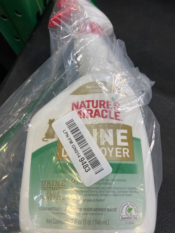 Photo 1 of Nature’s Miracle Urine Destroyer Plus for Cats, Enzymatic Formula, Ready-to-Use, 32 oz