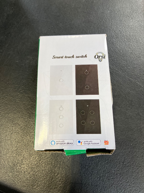 Photo 1 of Touch Wall Single Live Wire Smart Switch, No Neutral Wire Needed, 2.4GHz WiFi RF433 Light Switch Works with Smart Life/Tuya App, Alexa and Google Home (White, 2-Way)