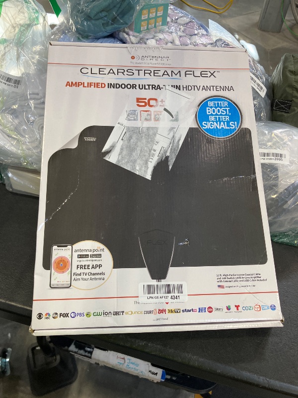 Photo 1 of Antennas Direct ClearStream Flex Amplified Indoor TV Antenna, UHF VHF, Multi-Directional, Reversible, 50+ Mile Range – w/Jolt Switch Amplifier