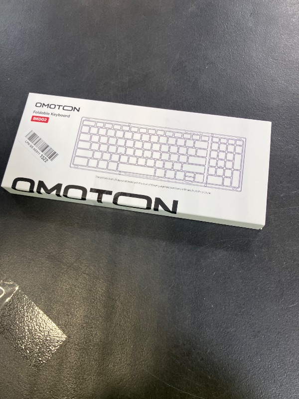 Photo 1 of OMOTON Foldable Keyboard for Travel, Remote Work & Office – Connects to 3 Devices, Rechargeable Bluetooth Keyboard with Number Pad for iPad/iPhone/Android/Windows/Mac, Folding Wireless, Black