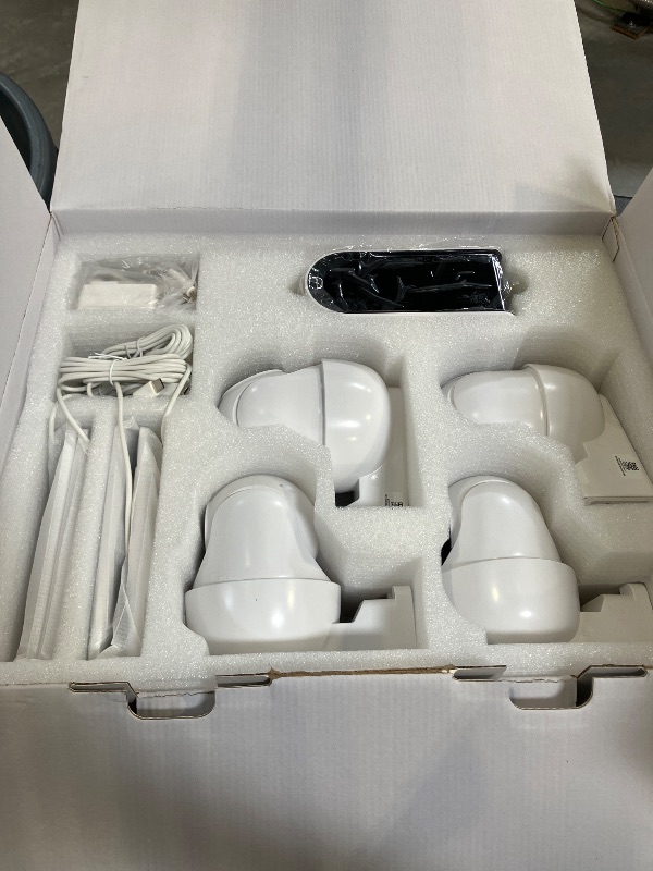 Photo 1 of ANSQUE Security Cameras Wireless Outdoor Home System, 4 Camera Kit, No Subscription Fees, Solar Powered, Local Storage, 365-Day Battery Life, 360°PTZ Surveillance, Auto Tracking, 2K Color Night Vision