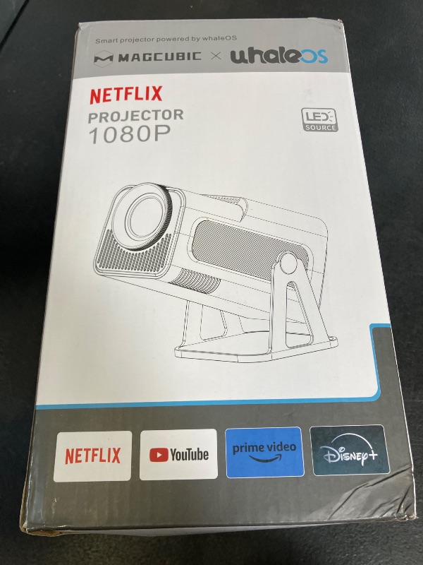 Photo 1 of Magcubic Mini Projector with Wifi and Bluetooth, Built-in Apps, Portable Smart 1080P Projector with 4K Support, Auto Keystone, Voice Control, HY320 NTV