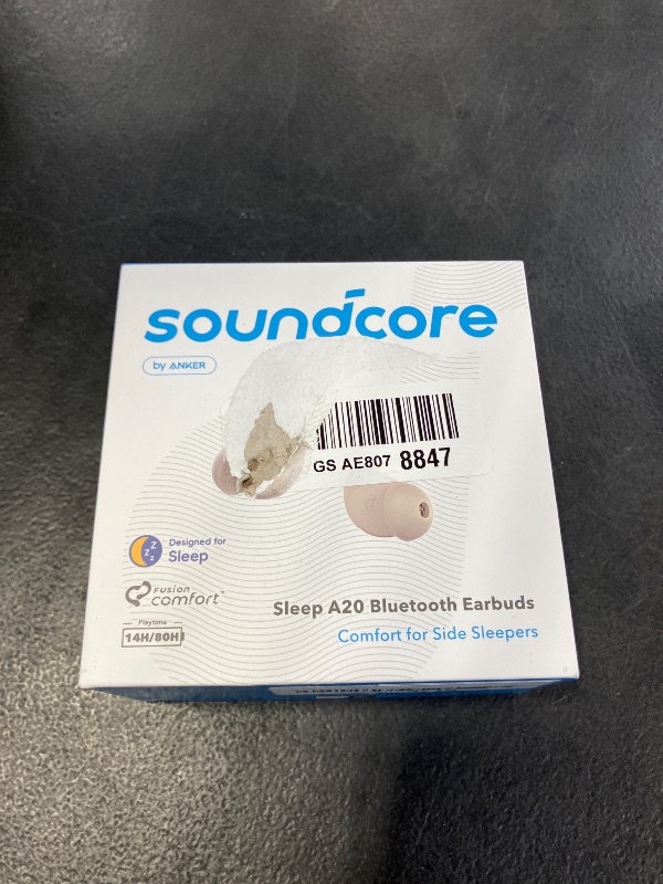 Photo 1 of Soundcore Sleep A20 by Anker Sleep Earbuds, 30dB High-Frequency Noise Reduction, Small Earplugs for Side Sleepers, 80H Playtime, Stream Content via Bluetooth 5.3, Sleep Monitor, Personal Alarm