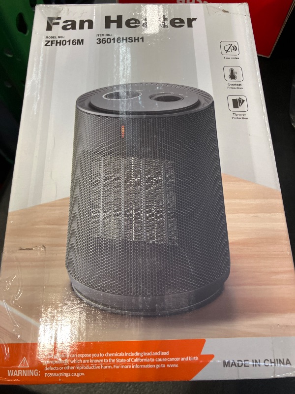 Photo 1 of R.W.FLAME Small Space Heater for office,1500W Ceramic Heater with Thermostat, Portable Heaters for indoor use, Quiet and Safe for Office or Home Use, ETL Certified, Overheat and Tip-Over Protection
