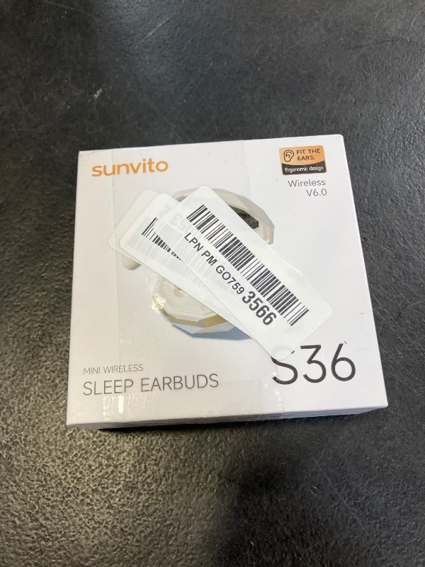 Photo 1 of sunvito Sleep Earbuds for Side Sleepers, Mini Invisible Wireless Bluetooth 6.0 Micro Sleep Headphones, Hidden Earbuds with LED Screen for SmSall Ears Sleeping Working, Exercise, Hiking(White)