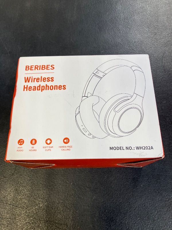 Photo 1 of BERIBES Bluetooth Headphones Over Ear, 65H Playtime and 6 EQ Music Modes Wireless Headphones with Microphone, HiFi Stereo Foldable Lightweight Headset, Deep Bass for Home Office Cellphone PC Ect.