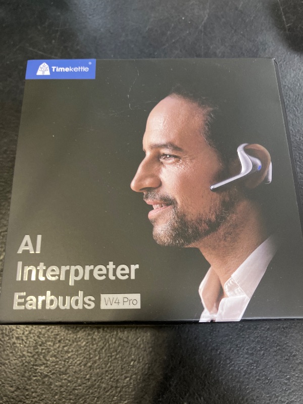 Photo 1 of Timekettle W4 Pro AI Interpreter Earbuds, Real-Time Bidirectional Voice Translation,50+ Languages, Video and Call Bluetooth Translator,for Business, Compatible with iOS/Android Gray