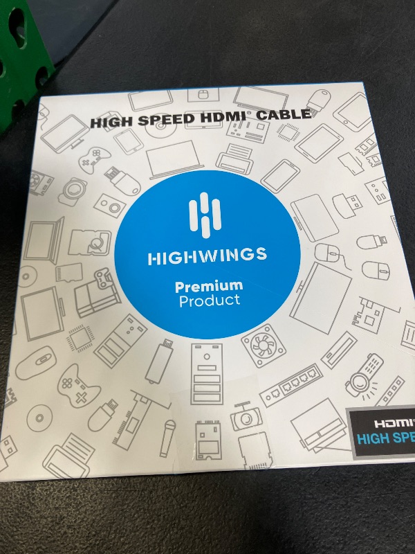 Photo 1 of Highwings 4K Long HDMI 2.0 Cable 15FT/4.5m - 4K@60Hz HDR Braided HDMI Cord, 18Gbps High Speed with Ethernet/ARC, 3D, HDCP 2.2, ARC, Compatible for PS-5/4/3/4K HDTV/Monitor/Projector/Streaming Media