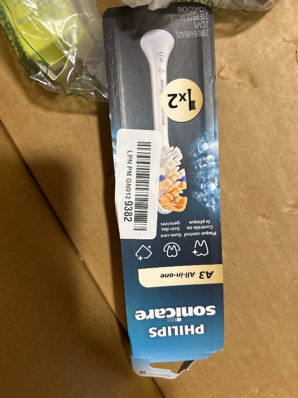 Photo 1 of Philips Sonicare A3 All-in-One - Genuine Replacement Electric Toothbrush Heads, White, 2 Pack, HX9092/77