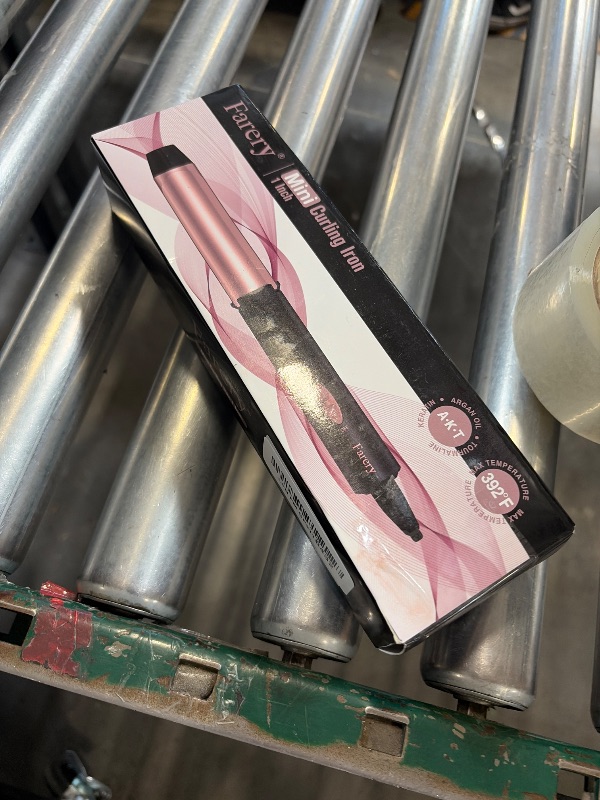 Photo 1 of FARERY Mini Curling Iron 1 Inch, 100-240V Dual Voltage for Travel, Ceramic Curling Iron Travel Size with Keratin & Argan Oil Infused, Mini Hair Curler with Storage Bag, Rose-Gold