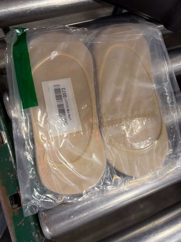 Photo 1 of Toes Home No Show Socks Womens, Ultra Low Cut Liners Non Slip Footies for Flats Hidden Invisible Boat Summer Beige 5 Pairs