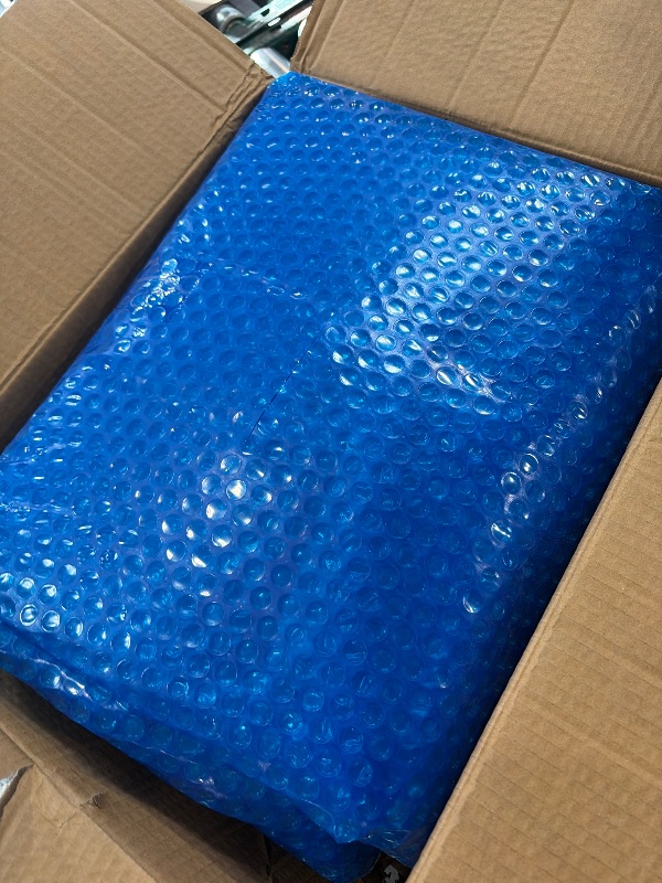 Photo 1 of KETNET Solar Pool Cover 10 ft Round for 6-24ft Above Ground Inground Pools, Hot Tub Spa Thermal Heating Bubble Wrap Covers, 12 Mil Heavy-Duty Circle Blue Floating Blanket Mat for Swimming Pools