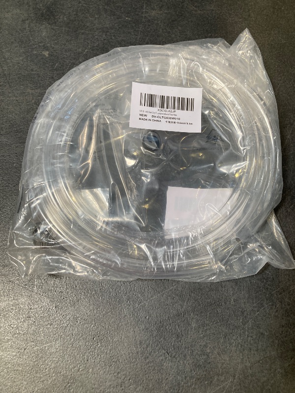 Photo 1 of DAVCO 3/8" ID - 10 ft Clear Vinyl Tubing, Low Pressure Flexible PVC Tube, Heavy Duty UV Chemical Resistant Lightweight Plastic Vinyl Hose, BPA Free and Non Toxic, with 2 Stainless Clamps
