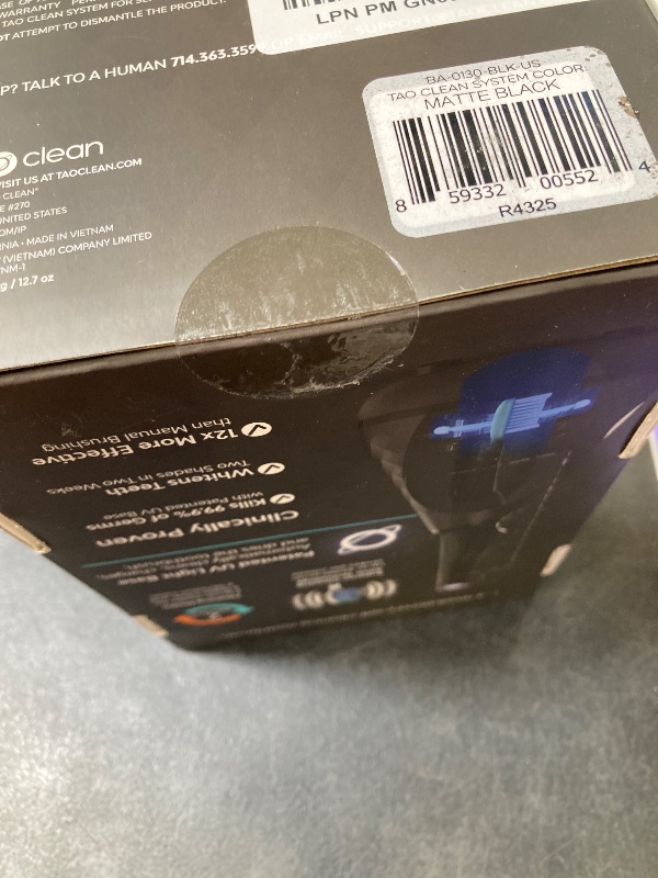 Photo 1 of Tao Clean UV Sanitizing Sonic Toothbrush and Cleaning Station, Electric Toothbrush, Dual Speed Setting, Black sealed