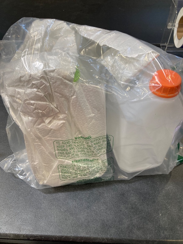 Photo 1 of ASEVAT 2 Pcs 1 Gallon Jugs with Caps Empty Plastic Gallon Containers with Lids Oil Container Automotive Square F-Style Plastic Jug for Liquids Water Laundry Soaps Detergents Home and Commercial Use