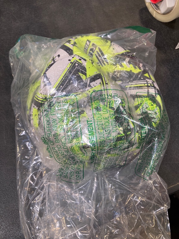 Photo 1 of RBX Size 5 Soccer Ball, Durable 32 Machine-Stitched Panel Construction, Superior Air Retention, All Weather Design, High Contrast Graphics (Volt/Black)