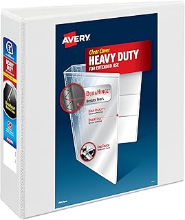 Photo 1 of Avery Nonstick EZD View Binder BNDR,DRING,VIEW,LTR,3"WHT 89876 (Pack of1