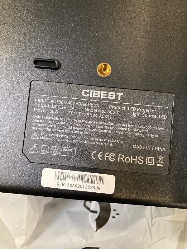 Photo 1 of CiBest Mini Projector with WiFi and Bluetooth, Compatible with Netflix/YouTube/PrimeVideo, Electric Focus & Keystone, Short Throw Full HD 1080P Video Projector, Portable Outdoor/Indoor Use