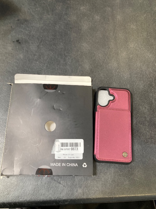 Photo 1 of Vinich for iPhone 17 Wallet Case with Card Holder, RFID Blocking Credit Slots Kickstand Shockproof Phone Cover Fit for iPhone 17 6.3" Wine Red