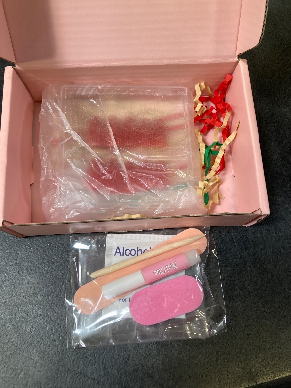 View 2 of 30Pcs Almond Press On Nails - Supremely Fit & Natural Soft Gel Almond Nails,15 Sizes, Reusable Fake Nails Kit with Gift Box for Women (Warm Red)