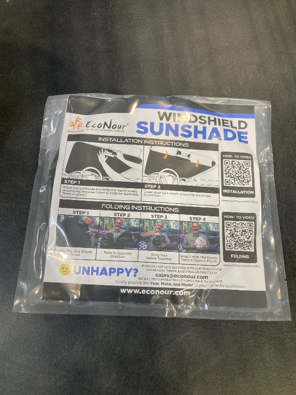 Photo 1 of EcoNour Car Windshield Sun Shade | 2025 Upgraded Innovative No-Light-Pass Technology for Maximum Coverage | Foldable Sun Shade Keeps Your Vehicle Cool | Must-Have Car Accessories | Small (59" x 29")