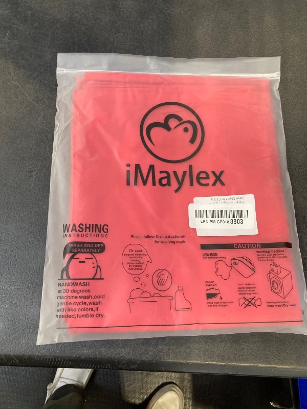 View 2 of iMaylex 100% Egyptian Cotton Pillowcases, Ultra Soft and Breathable Elegant Envelope Closure Pillow Cases, King 20x36 Inches, Red