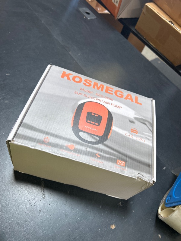 Photo 1 of Paddle Board Pump Electric Portable, KOSMEGAL SUP Pump for Paddleboard, Professional 20PSI Air Compressor with Auto-Off, Deflation Function and 12V DC Car Connector for Inflatables, Kayaks and Boats