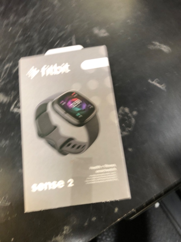 Photo 1 of Fitbit Sense 2 Advanced Health and Fitness Smartwatch with Stress and Sleep Tools - 3-Month Google Health Premium Membership Included - ECG App, SpO2, 24/7 Heart Rate, and GPS - Shadow Grey/Graphite