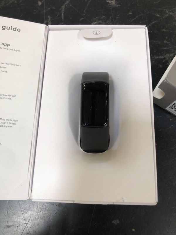 Photo 1 of Fitbit Charge 6 Fitness Tracker with Google Apps - Heart Rate on Exercise Equipment - 3-Month Google Health Premium Membership Included - Health Tools - Obsidian/Black - Small&Large Bands Included