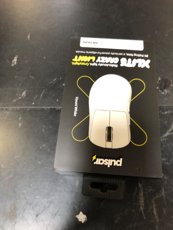 Photo 1 of Pulsar Gaming Gears Xlite Crazylight Wireless Gaming Mouse, Ultra Lightweight 1.55 oz (44g), Optical Switch, 32000 DPI, 750 IPS, XS-1 Sensor, 8k Compatible (Medium, Uyuni White)
