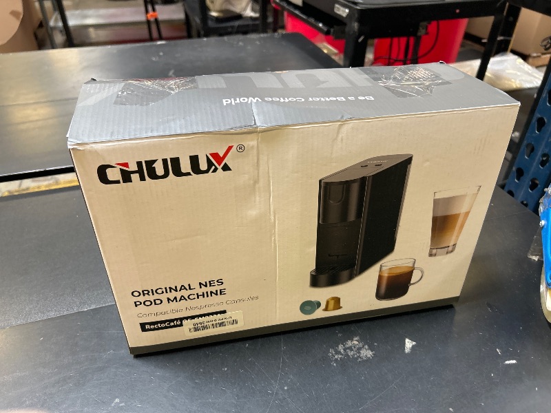 Photo 1 of CHULUX RectoCafé Espresso Machine for Nespresso Original Capsule Pod, 20 Bar Professional Italian Pump Coffee Machine, Extra Mini Espresso Maker for Home & Office, Black