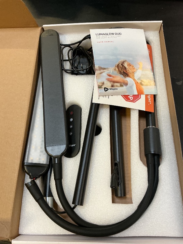 Photo 1 of LifePro Red Light Therapy Lamp & Reading Lamp - 850nm & 660nm Near Infrared and Red Light Therapy for Body -108/216 LED - Lumaglow Multi-Mode Single/Dual Head Design- Wellness and Focused Reading