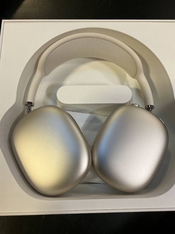 Photo 1 of Apple AirPods Max Wireless Over-Ear Headphones, Pro-Level Active Noise Cancellation, Transparency Mode, Personalized Spatial Audio, USB-C Charging, Bluetooth Headphones for iPhone - Starlight