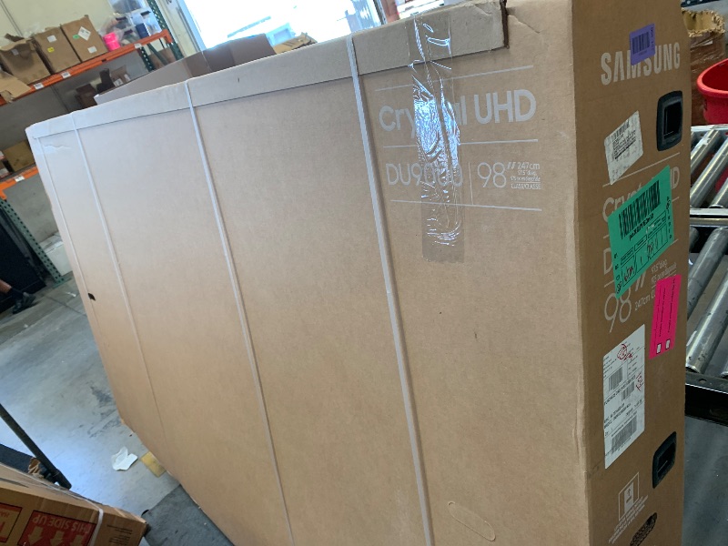Photo 1 of Samsung 98-Inch Class 4K Crystal UHD DU9000 Series HDR Smart TV, Object Tracking Sound Lite, Motion Xcelerator 120Hz, Supersize Picture Enhancer, Mega Contrast, Alexa Built-In (UN98DU9000, 2024 Model)