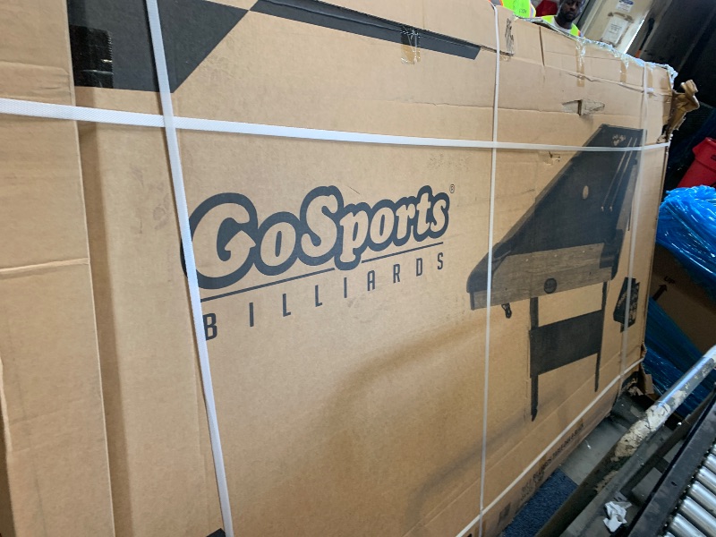 Photo 1 of GoSports 8 ft Portable Pool Table - No Assembly Required Folding Billiard Table in Oak