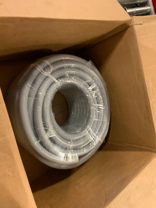 Photo 1 of Geowaky 1/2 Inch 100 FT Liquid-Tight Conduit and Connector Kit Non Metallic Flexible Conduit Electrical Kit - 5 Straight and 5 Angle Fittings Included for Electrical Wiring