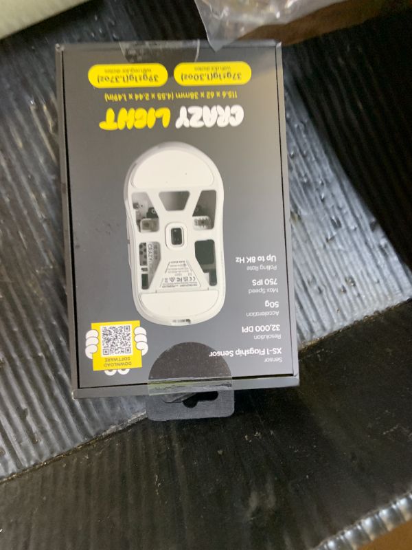 Photo 1 of Pulsar Gaming Gears X2H Crazylight Wireless Gaming Mouse, Ultra Lightweight 1.30 oz (37g), Optical Switch, 32000 DPI, 750 IPS, XS-1 Sensor, 8k Compatible (Uyuni White)