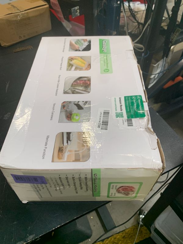 Photo 1 of Gasbye 95kPa Precision Vacuum Sealer Machine, Double Heat Seal for Dry/Moist Food, Easy-Lock Handle, Built-in Bag Storage & Cutter, Progress Display, Pulse Mode, Removable Drip Tray, Silver