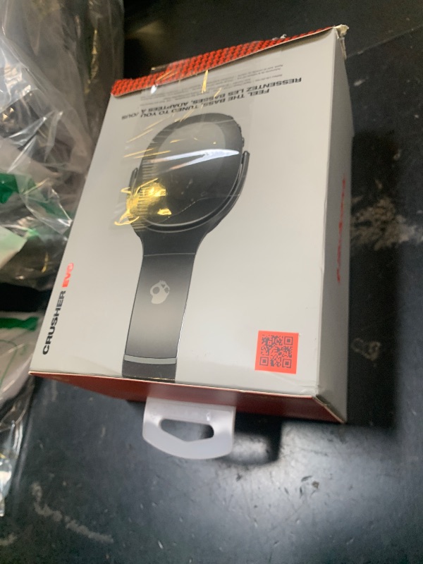 Photo 1 of Skullcandy Crusher Evo Wireless Bluetooth Headphones with Multi-Sensory Bass, Noise Isolating Over-Ear Fit, Up to 40 Hours Battery, Microphone for iPhone Android - True Black