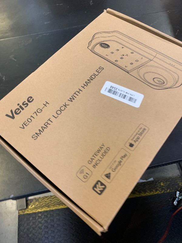 Photo 1 of Veise VE017G-H Wi-Fi Smart Fingerprint Front Door Lock Set, Remote App Control, Keyless Entry Deadbolt with Handle, Backlit Keypad, IP55 Weatherproof, Auto Lock, Easy to Install, Matte Black