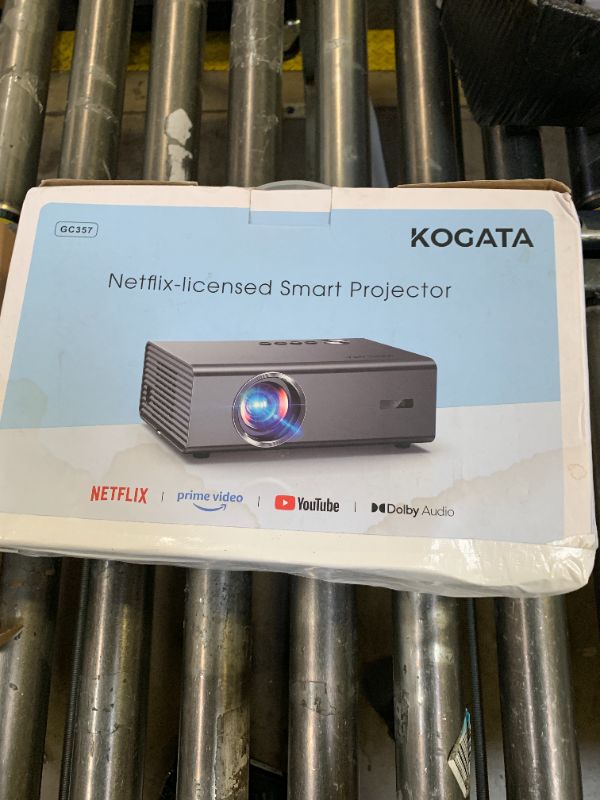 Photo 1 of Projector 4K Quiet AI Auto Focus &6D Keystone with Built-in Official Apps 50W Dolby Smart OS 2.0 Kogata Outdoor Projector with WiFi and Bluetooth Home Theater Movie Portable