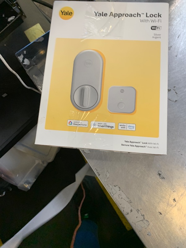 Photo 1 of Yale Approach Smart Wi-Fi Deadbolt Retrofit Smart Lock, Unlimited Virtual Keys, App Remote Control, Keyless Entry - Silver