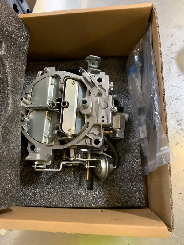 View 3 of Rochester Quadrajet Carburetor 4 Barrel Carb New compatible with Chevy 350 454 327 427 V8 Engines GMC Trucks 1966-1973 big small block 1901R 4MV Corvettes 1975-1979 Manual Choke 1901-GG 750 CFM