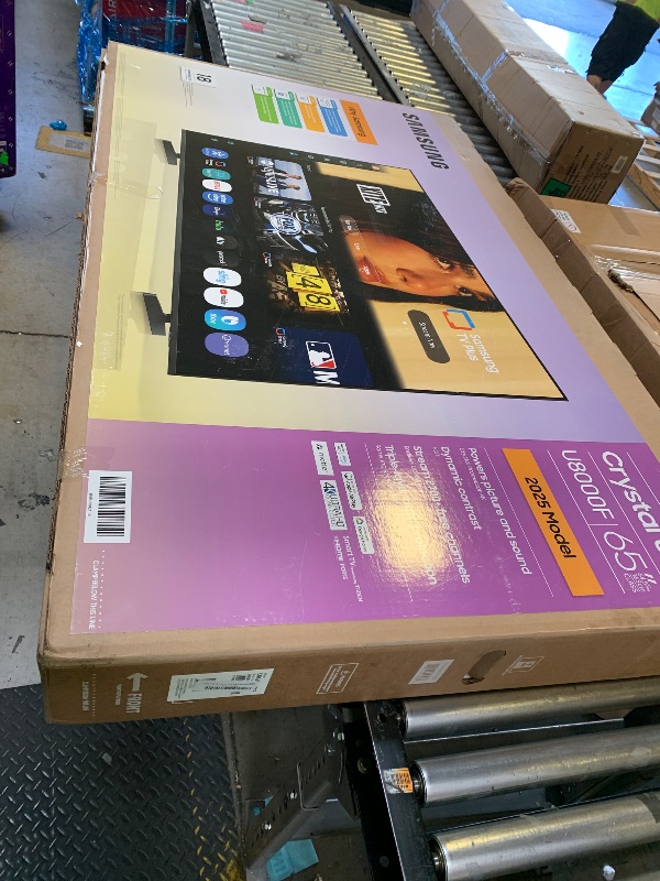 Photo 1 of Samsung 65-Inch Class Crystal UHD U8000F 4K Smart TV (2025 Model) Endless Free Content, Processor, MetalStream Design, Knox Security, Alexa Built-in