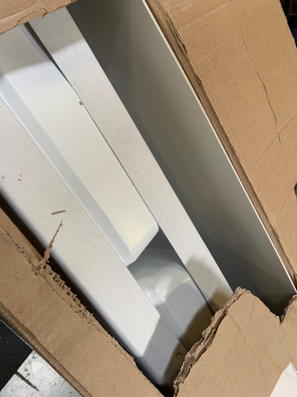 Photo 1 of Noah William Home Lightweight Polystyrene Tub Wall Surround D32 x W60 x H58 - Waterproof, Easy-to-Install, Includes Two Shelf Units - Bathtub Wall Surround Panels, Plain Pattern, Classic Shelves