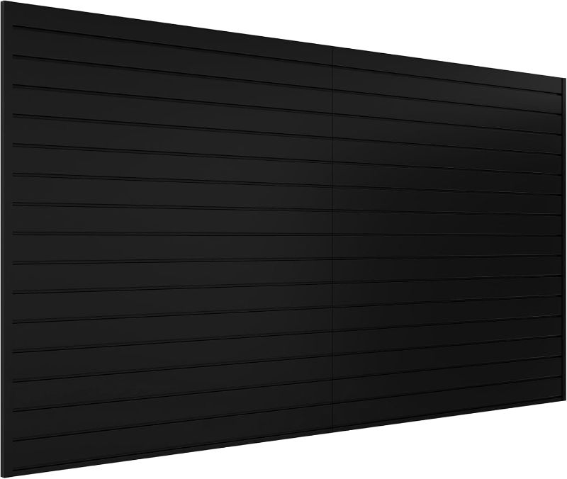 Photo 1 of Neoaider Slatwall Panel 8 FT x 4 FT, Interlocking Slat Wall Paneling, Wall Mounted PVC Wallpanel, Suitable for Garage Storage and Organizer, Slatwall Board, Shelves - Black
Visit the Neoaider Store