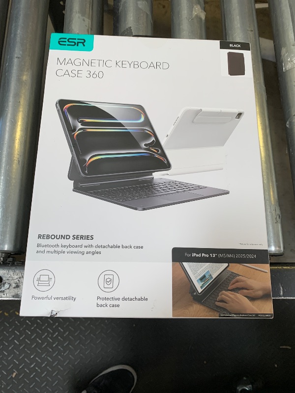 Photo 1 of ESR [Upgraded] iPad Pro 13 Inch Case with Keyboard (M5/M4, 2025/2024), iPad Pro 13 Keyboard Case with Magnetic Stand, Portrait/Raised Modes for iPad Pro 13, Removable, Rebound 360 Series, Black